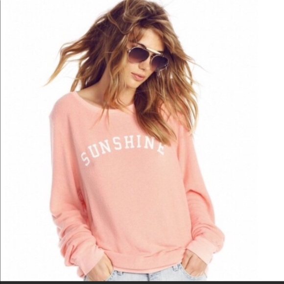 Wildfox Tops - Wildfox Sunshine Peach Pullover Sweater Size XS